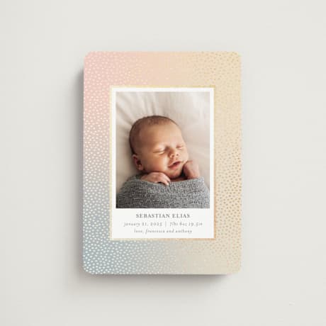 Foil-Pressed Birth Announcement Magnets
