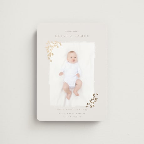 Foil-Pressed Birth Announcement Magnets