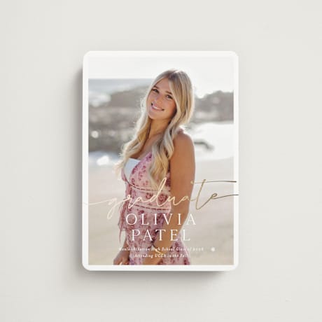 Foil-Pressed Graduation Announcement Magnets