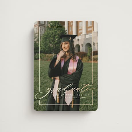 Foil-Pressed Graduation Announcement Magnets