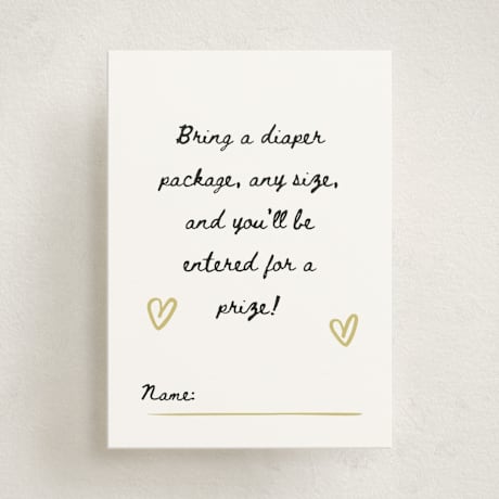 Mini Baby Shower Insert Cards