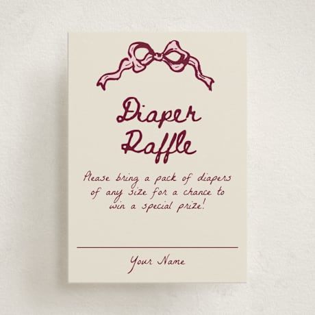 Mini Baby Shower Insert Cards