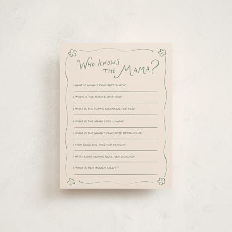 Baby Shower Insert Cards