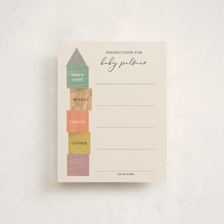 Baby Shower Insert Cards