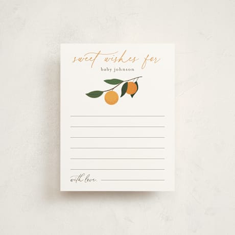 Baby Shower Insert Cards