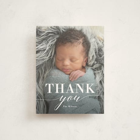 Flat Birth Announcement Thank You Cards