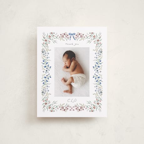 Flat Birth Announcement Thank You Cards