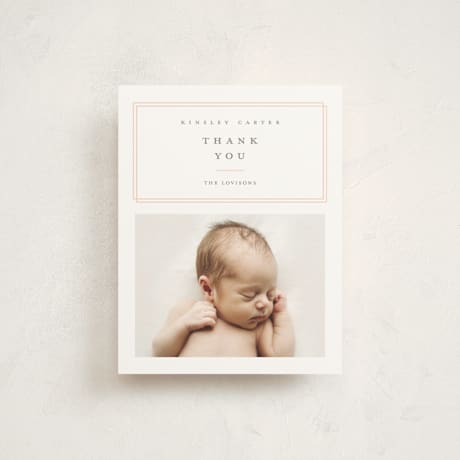 Flat Birth Announcement Thank You Cards