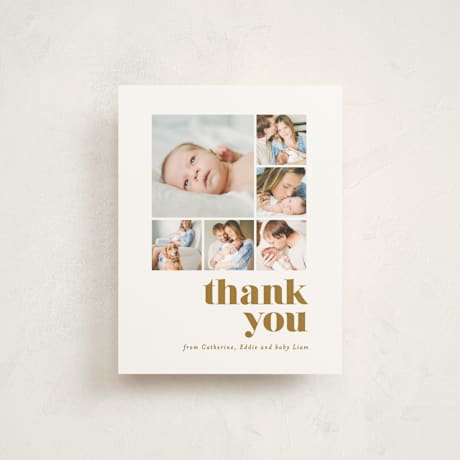 Flat Birth Announcement Thank You Cards