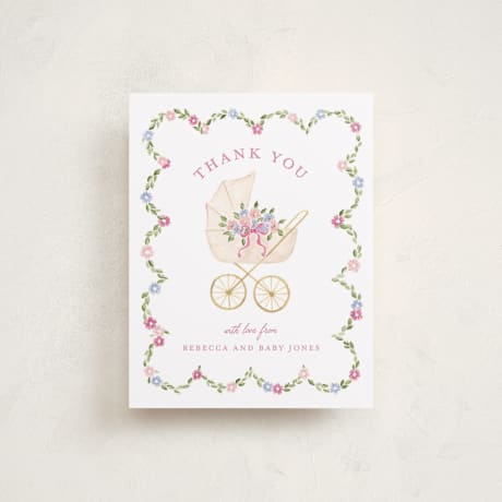 Flat Birth Announcement Thank You Cards