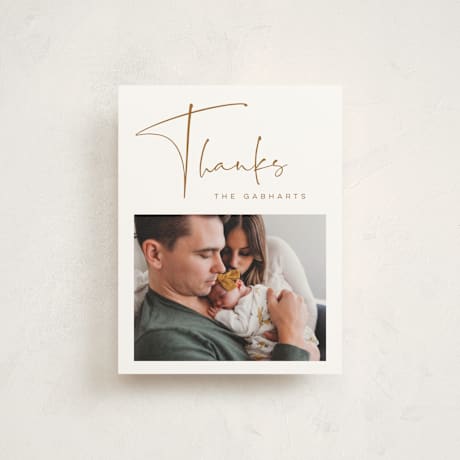 Flat Birth Announcement Thank You Cards