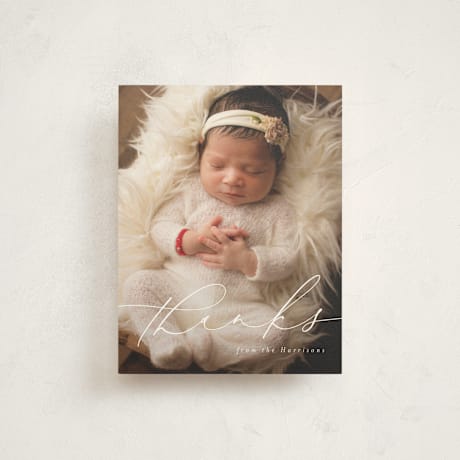 Flat Birth Announcement Thank You Cards