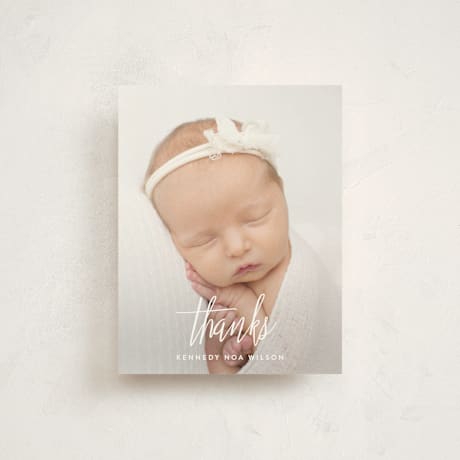 Flat Birth Announcement Thank You Cards