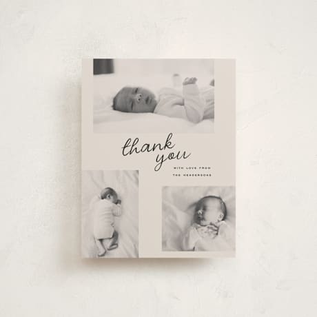 Flat Birth Announcement Thank You Cards