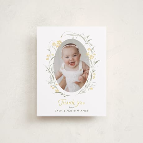 Flat Birth Announcement Thank You Cards