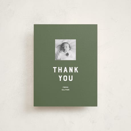 Flat Birth Announcement Thank You Cards
