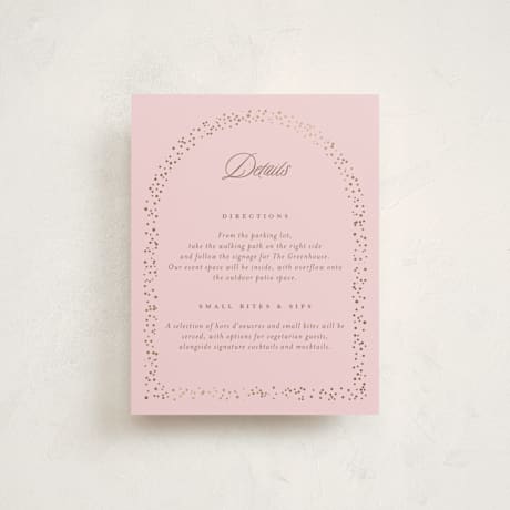 Foil-Pressed Debutante Party Enclosure Cards