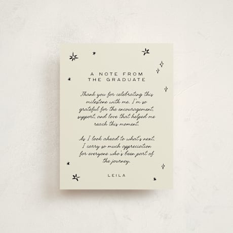 Graduation Insert Cards