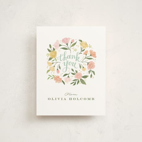 Flat Baby Shower Thank You Cards