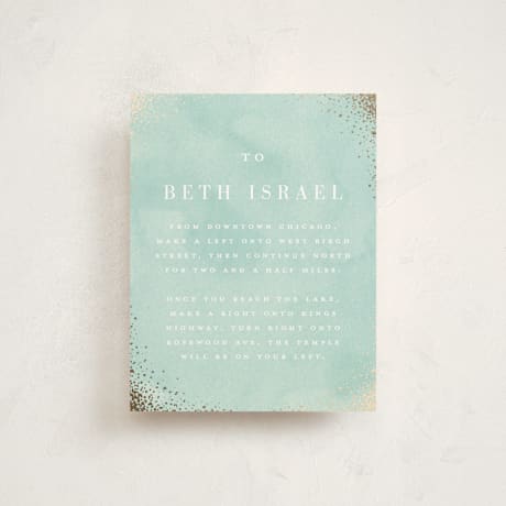 Foil-Pressed Mitzvah Reception Cards