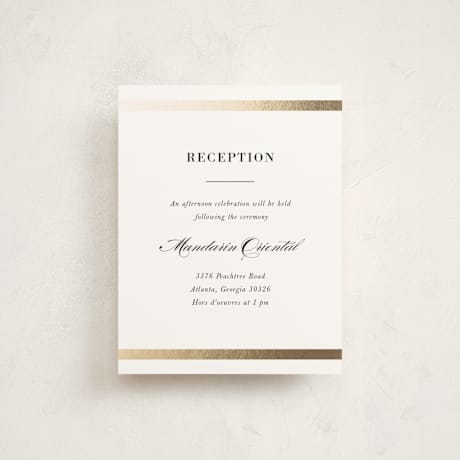 Foil-Pressed Mitzvah Reception Cards