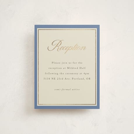 Foil-Pressed Mitzvah Reception Cards