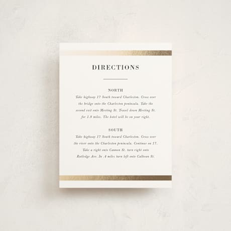 Foil-Pressed Mitzvah Direction Cards