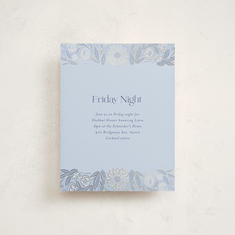 Foil-Pressed Mitzvah Direction Cards