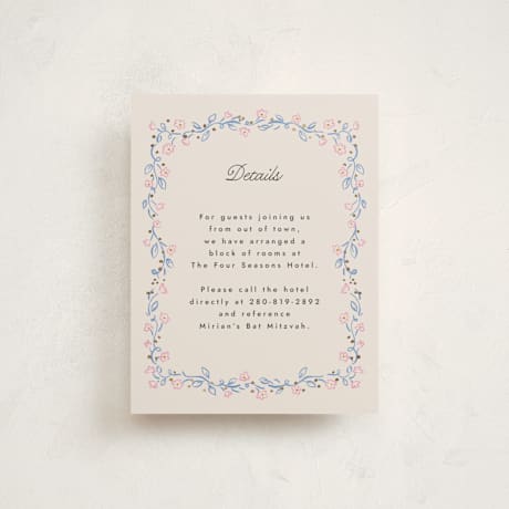 Foil-Pressed Mitzvah Direction Cards