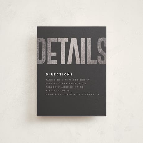 Foil-Pressed Mitzvah Direction Cards