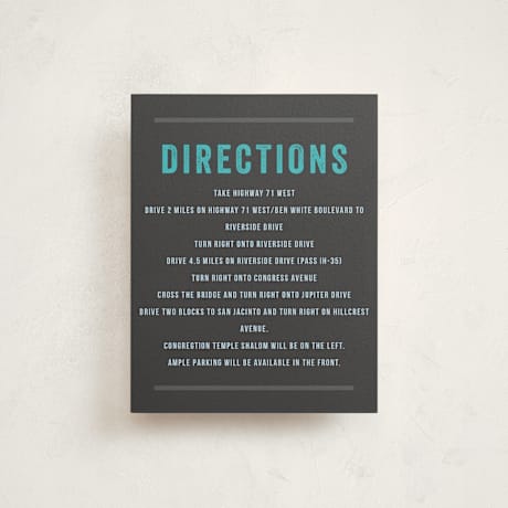 Mitzvah Direction Cards