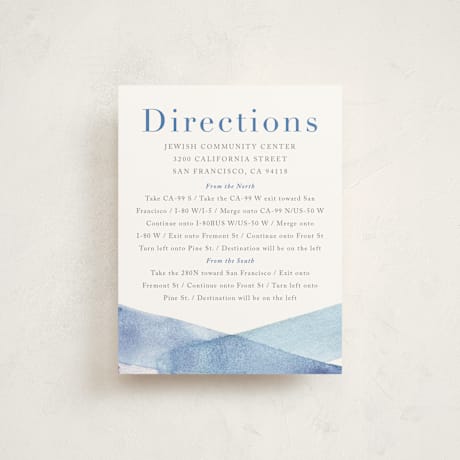 Mitzvah Direction Cards