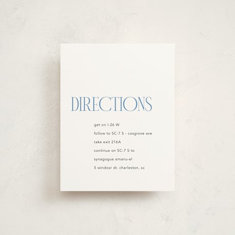 Mitzvah Direction Cards