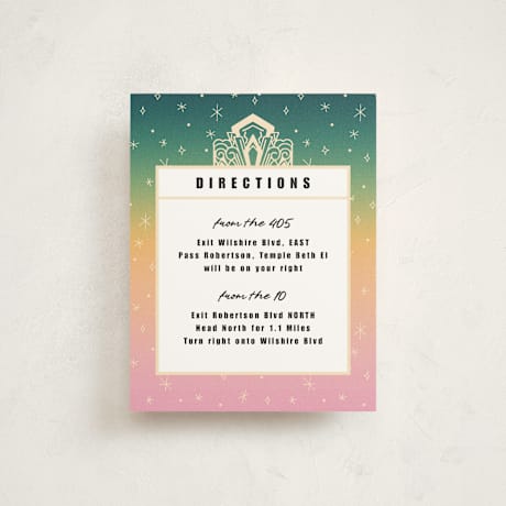 Mitzvah Direction Cards