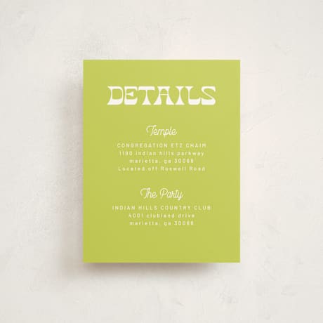 Mitzvah Direction Cards