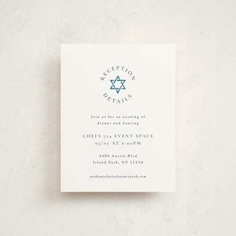 Mitzvah Reception Cards