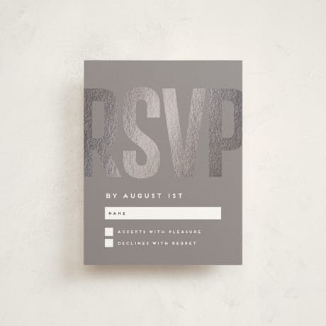 Foil-Pressed Mitzvah RSVP Cards