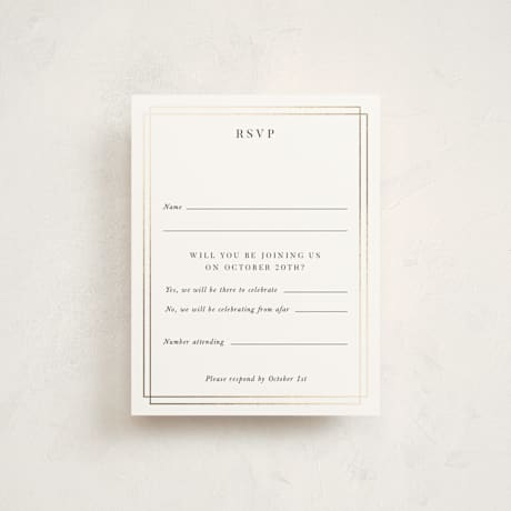 Foil-Pressed Mitzvah RSVP Cards