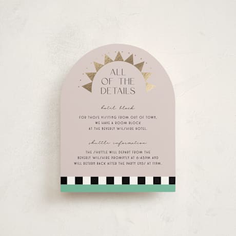 Foil-Pressed Mitzvah Direction Cards