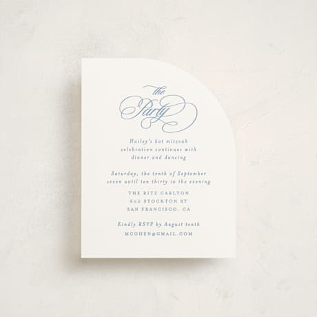 Mitzvah Reception Cards