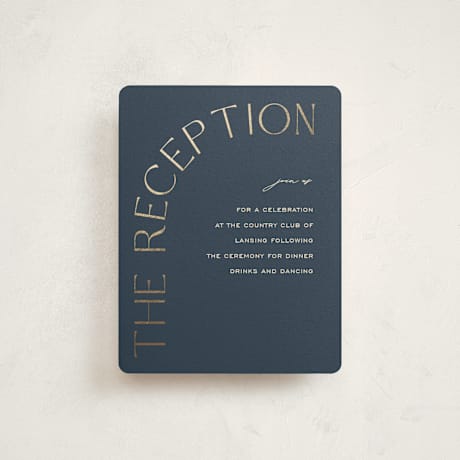 Foil-Pressed Mitzvah Reception Cards