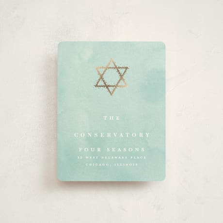 Foil-Pressed Mitzvah Direction Cards