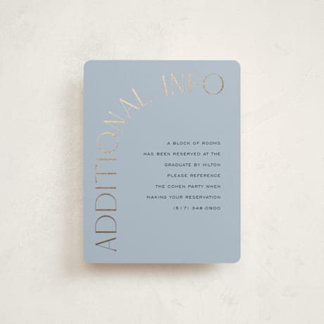 Foil-Pressed Mitzvah Direction Cards