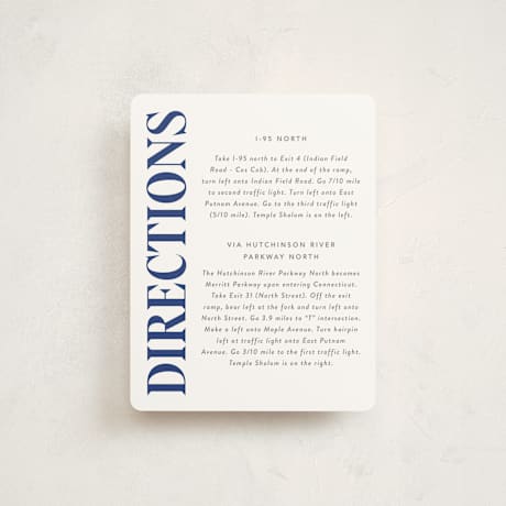Mitzvah Direction Cards