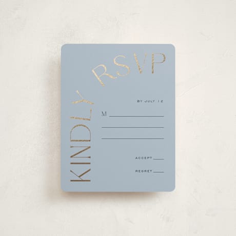 Foil-Pressed Mitzvah RSVP Cards
