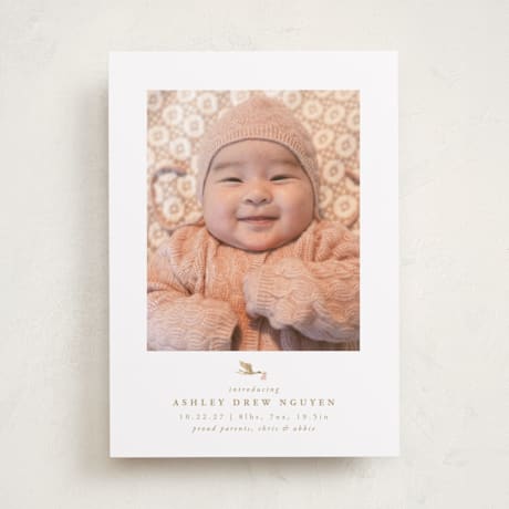 Foil-Pressed Birth Announcements