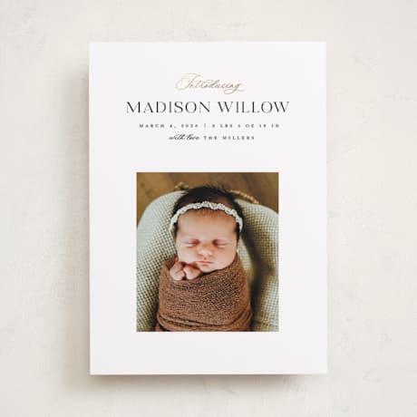 Foil-Pressed Birth Announcements