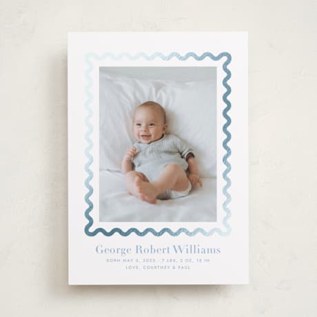 Foil-Pressed Birth Announcements