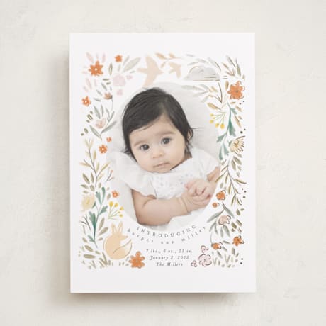 Foil-Pressed Birth Announcements