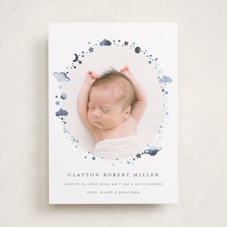Foil-Pressed Birth Announcements